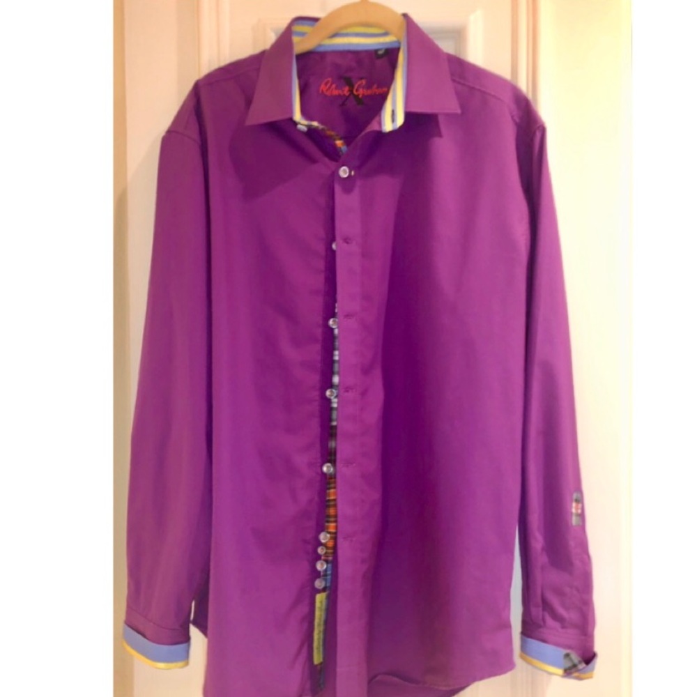 Robert Graham Purple Long Sleeve Men’s Shirt